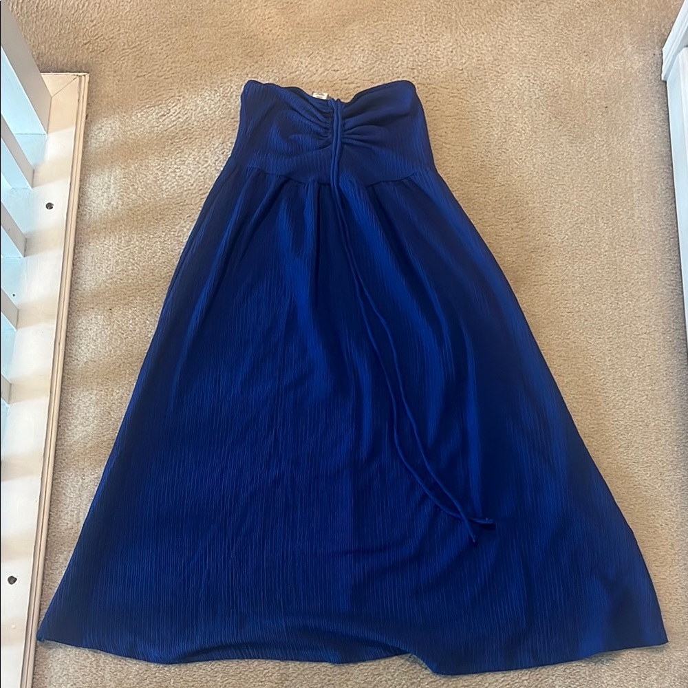 H&M Elegant Blue Strapless Dress